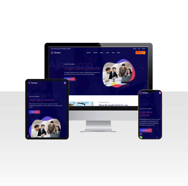 Bilişim ve Yapay Zeka Firması Web Sitesi Paketi – Techzen