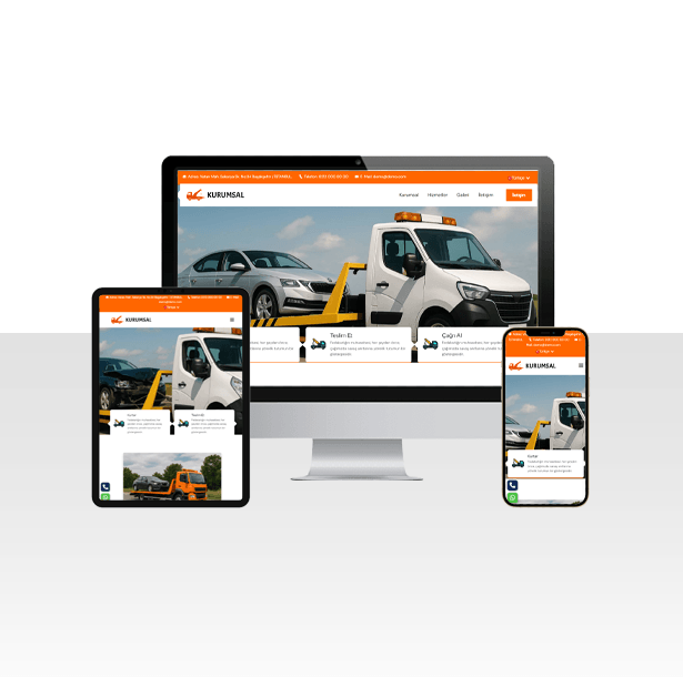 Oto Kurtarma ve Çekici Hizmetleri Web Sitesi Paketi – Güven