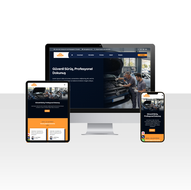 Oto Tamir ve Bakım Şirketi Hazır Web Sitesi – Garage