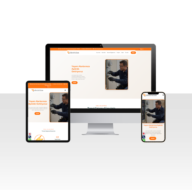 Elektrik ve Elektronik Firması Hazır Web Sitesi – Electrician v8